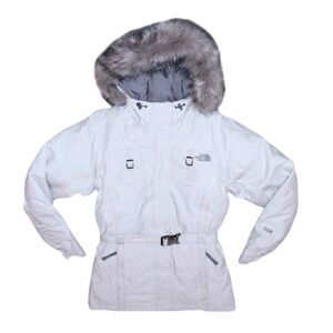 $598 VINTAGE North Face Arctic Parka Medium Ivory Waterproof Short Sealed Seams